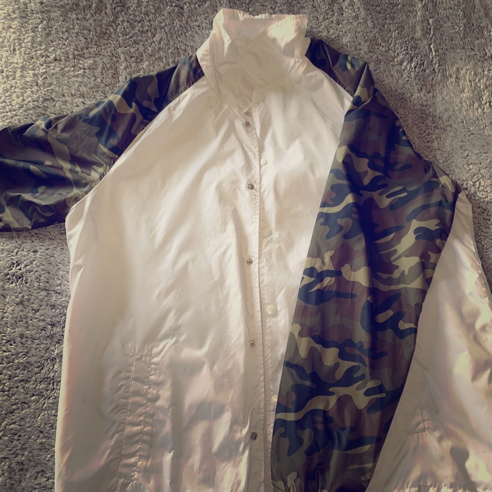 White Camo Windbreaker